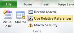 Excel Macro Relative Reference - Image 1